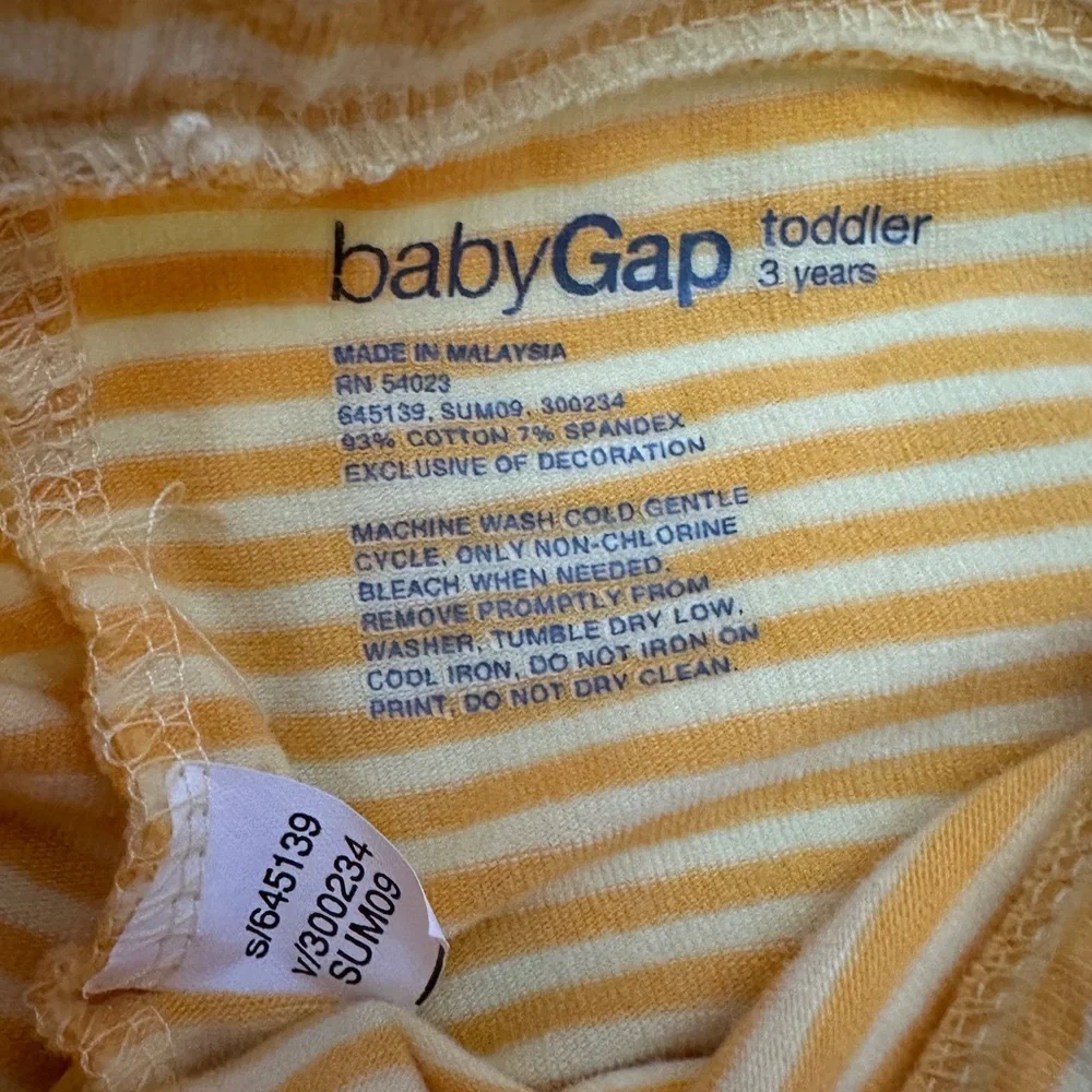 babyGap Striped Leggings with Lace Trim in Yellow Size Toddler 3 Years
